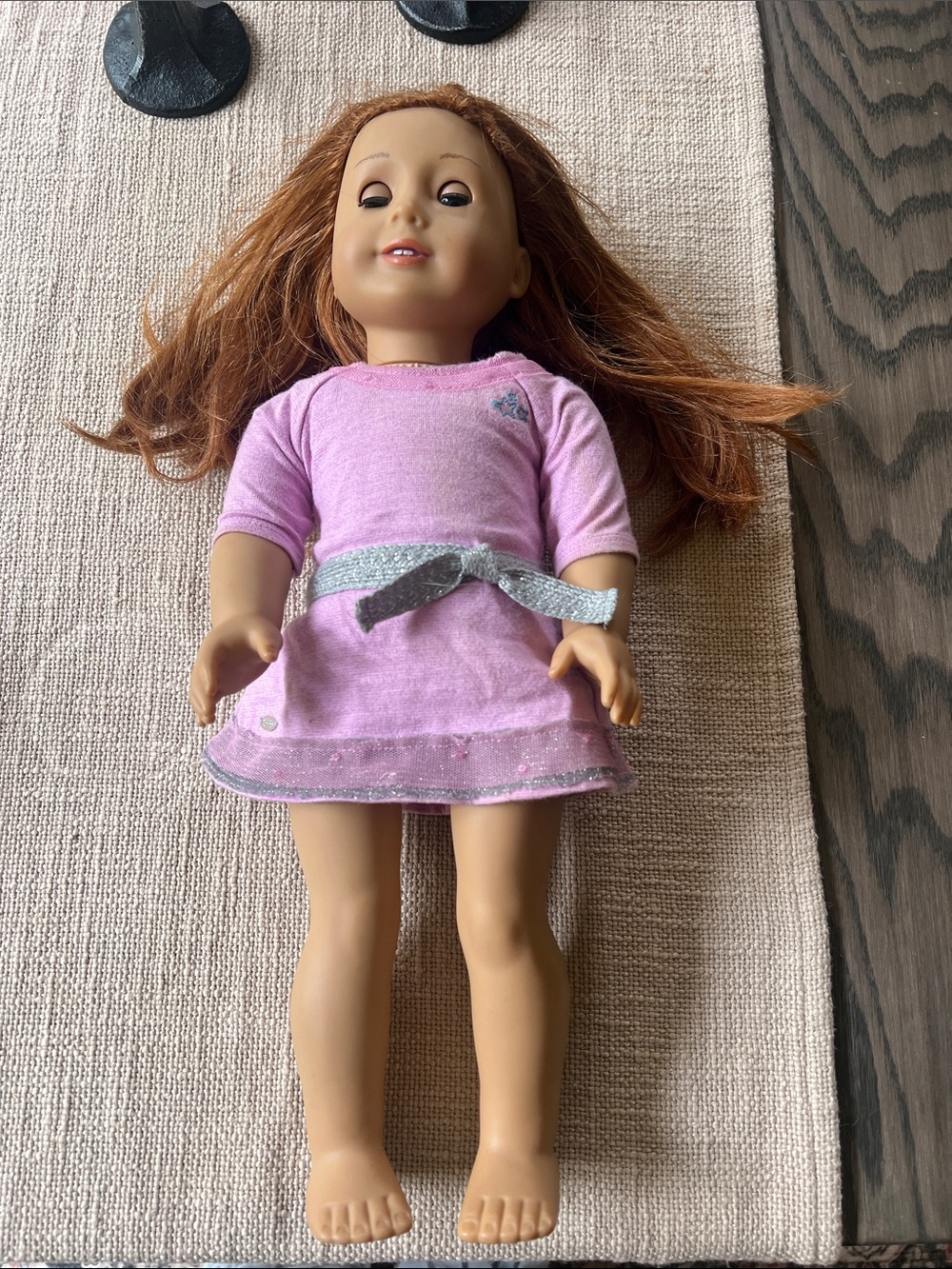 American Girl Pink Dress Doll with Silver Belt